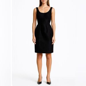 Amanda Uprichard Sleeveless Fit & Flare Dress Jacquard Circle Print in Black M
